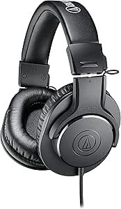 Audio-Technica wired headphones for online music lessons.